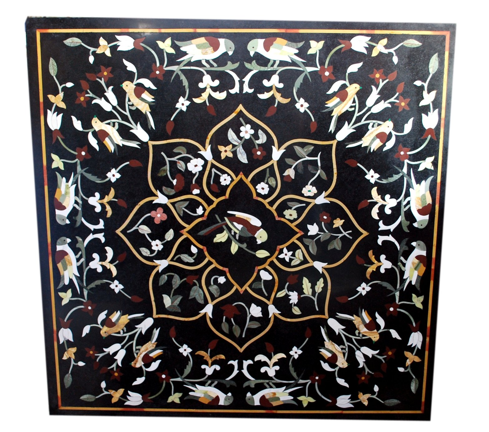 MARBLE TABLE TOP WITH INLAY WORK