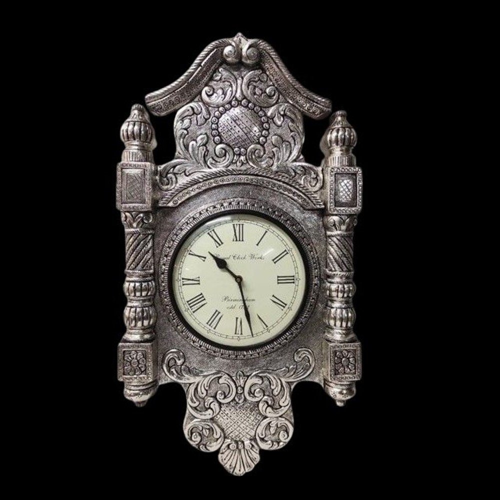 Silver Wall Clock