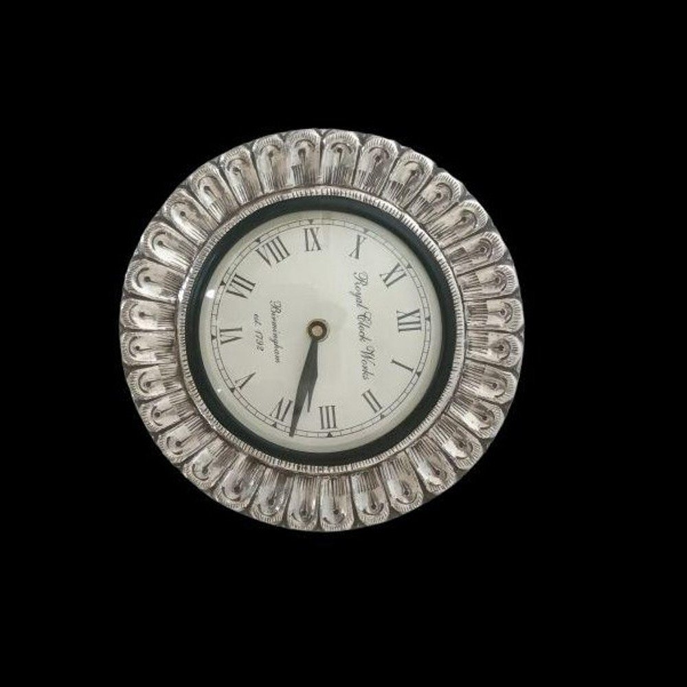 Silver Wall Clock