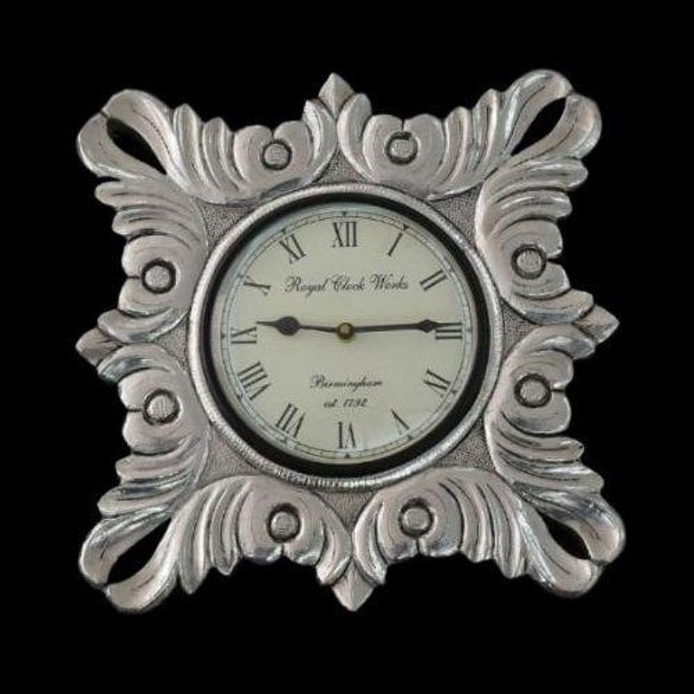 Silver Wall Clock