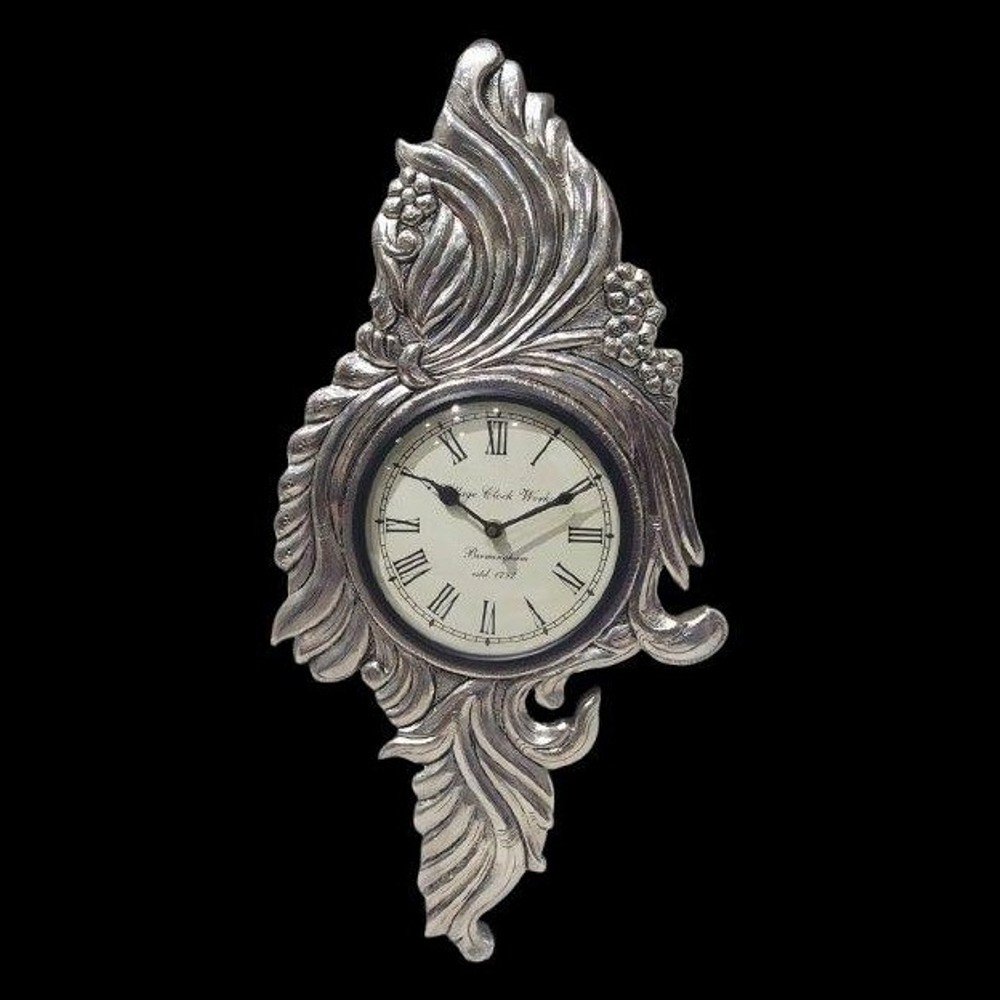 Silver Wall Clock