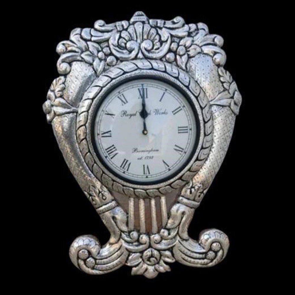 Silver Wall Clock