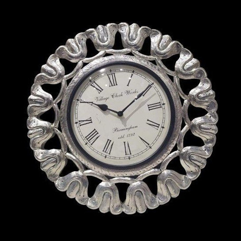 Silver Wall Clock