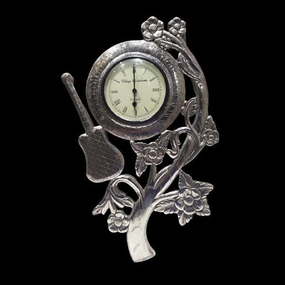 Silver Wall Clock