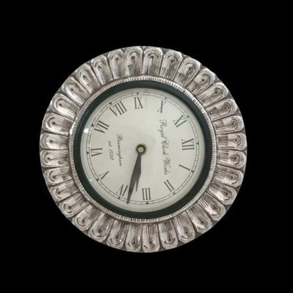 Silver Wall Clock