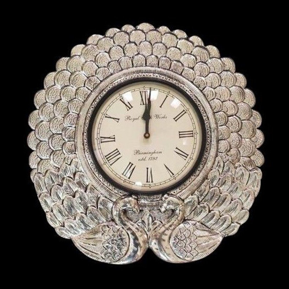 Silver Wall clock