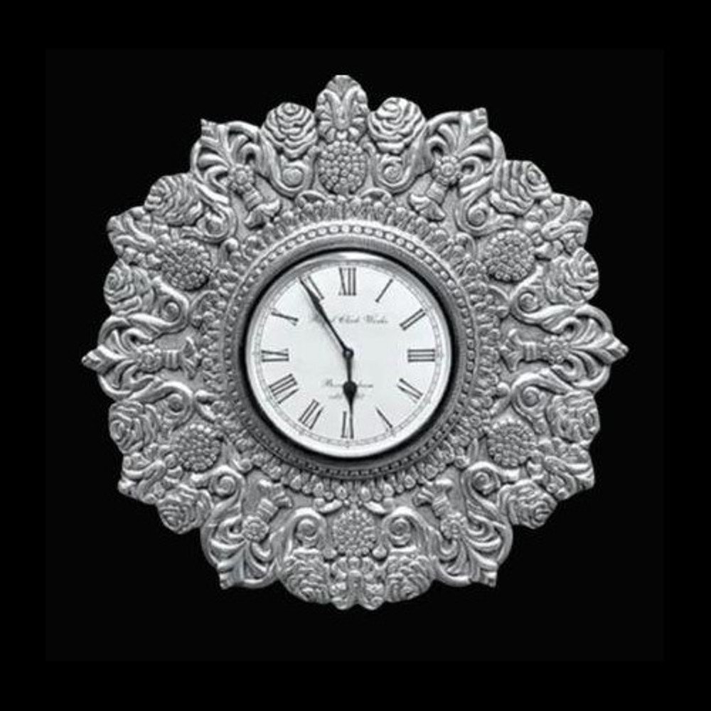 Silver Wall Clock